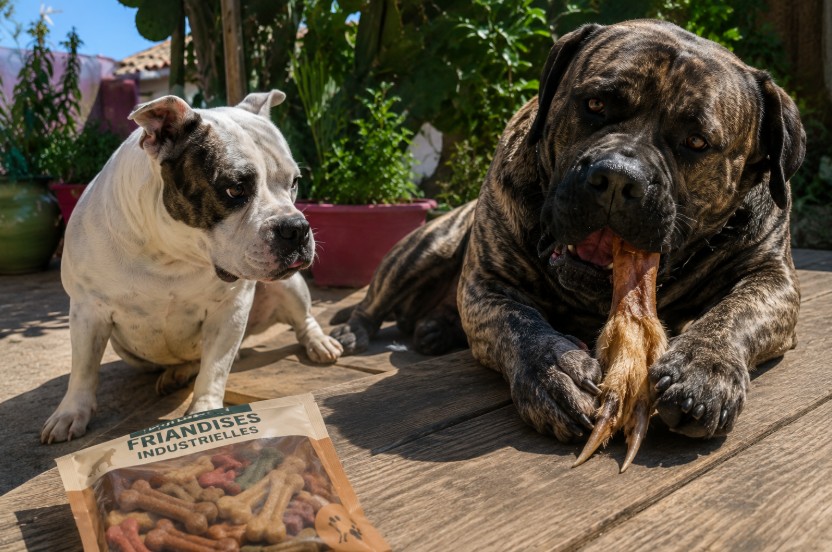 friandises naturelles ou friandises industrielles chien massy